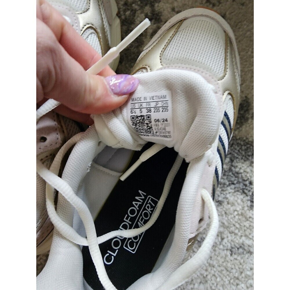 adidas Crazychaos 2000 Running Sz 6.5 Womens Off White Sneakers Athletic Shoes - Picture 8 of 9